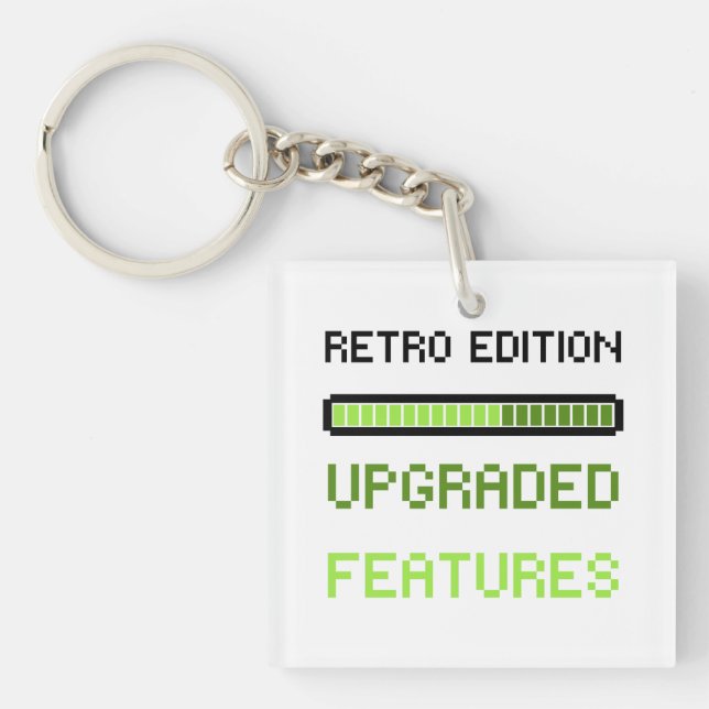 Llavero Retro Edition Upgraded Features Pixel Art Gaming  (Frente)
