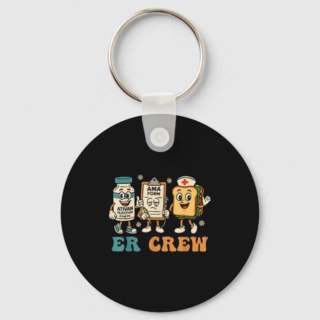 Llavero Retro Er Crew Emergency Room Funny Er Ed Nurse Tec (Anverso)