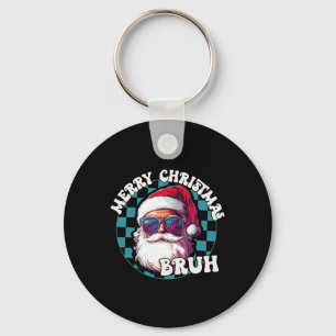 Llavero Retro Feliz Navidad Bruh Funny Guay Santa Claus