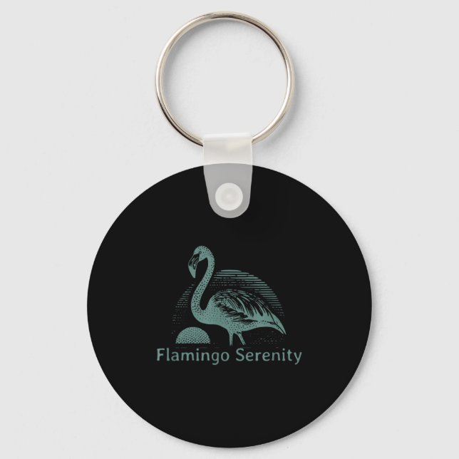 Llavero Retro Flamingo Sunset Funny 70s 80s 90s Men Women  (Anverso)