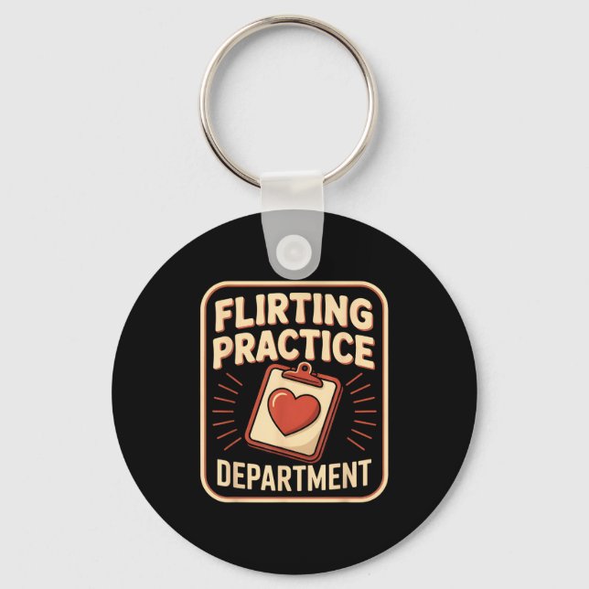 Llavero Retro Flirting Practice Department Funny Valentine (Anverso)