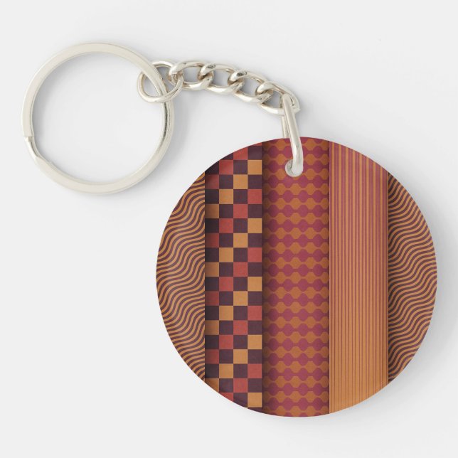 Llavero Retro Geometric Midcentury Pattern (Frente)