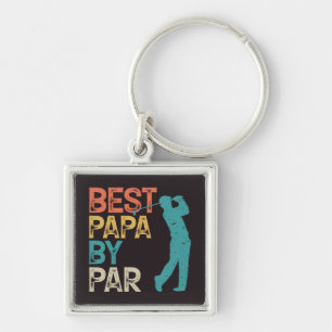 Llavero Retro Golfer - Mejor Papa por Par