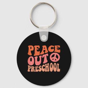 Llavero Retro Gracioso De La Educación Preescolar De Peace