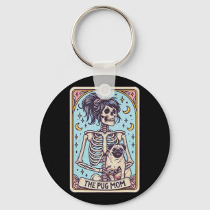 Llavero Retro Gracioso El Esqueleto De La Tarjeta Tarot De