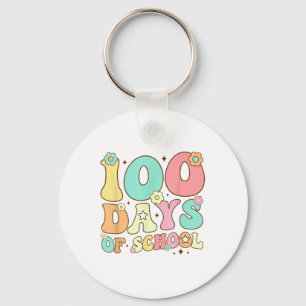 Llavero Retro Groovy 100 días feliz 100º día de clases
