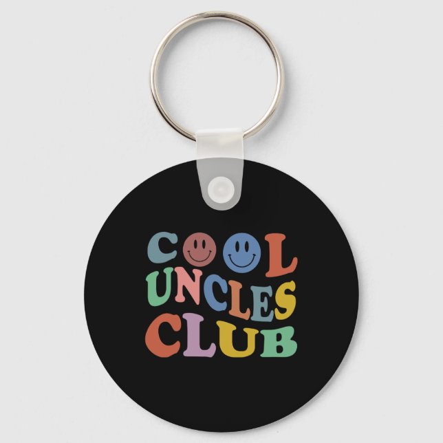 Llavero Retro Groovy Cool Uncles Club Smile Face Funny New (Anverso)