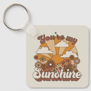 Llavero Retro Groovy   Eres mi Sunshine