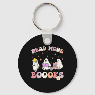 Llavero retro Groovy Leer más libros Ghost Boo ghoul diver