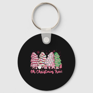 Llavero Retro Groovy Pink Oh Christmas Tree Cakes Debbie C