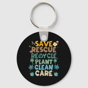 Llavero Retro Groovy Salven abejas Rescate Animales Recicl