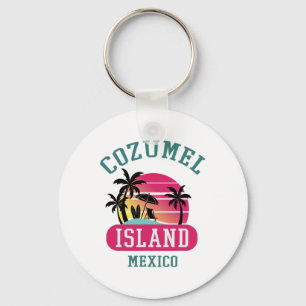 Llavero Retro Guay Cozumel Original México playas Sunset