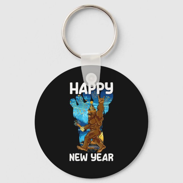 Llavero Retro Happy New Year 2026 Bigfoot Lovers New Years (Anverso)