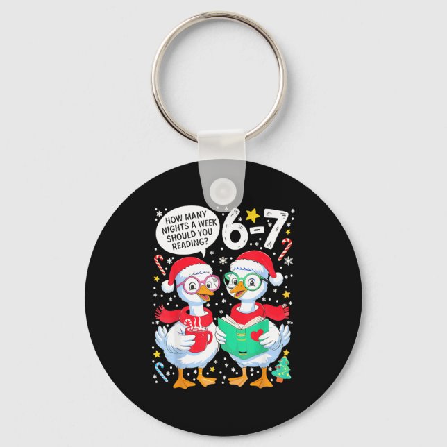 Llavero Retro How Many Nights A Week Should You Be Reading (Anverso)