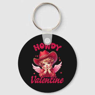 Llavero Retro Howdy San Valentín Cupido Vaquero Occidental