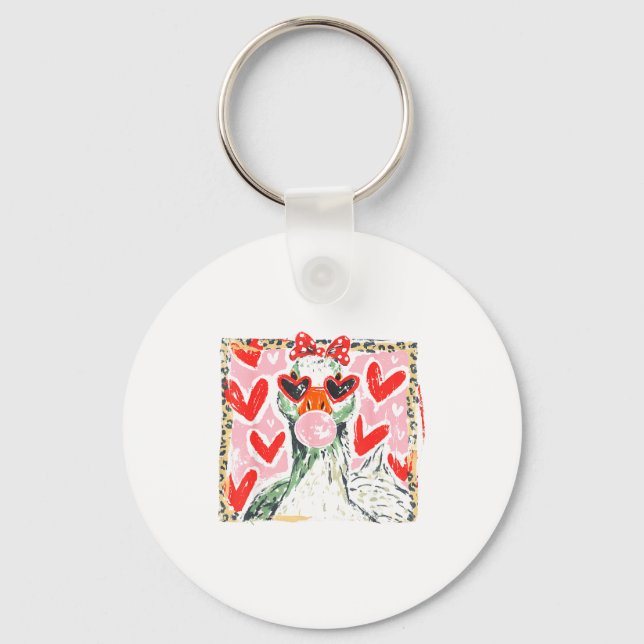 Llavero Retro Leopard Valentine Goose Funny Nk Coquette Lo (Anverso)