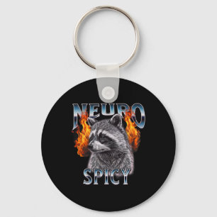 Llavero Retro Mapache Neuro Picante Neurotípico Neurodiver