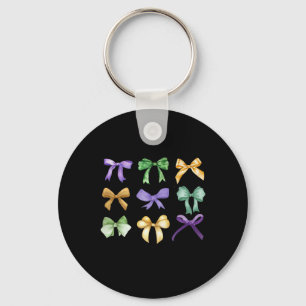 Llavero Retro Mardi Gras Coquette Bow Louisiana Nueva Orle