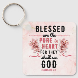 Llavero Retro Matthew 5:8 Calla Lillies Watercolor