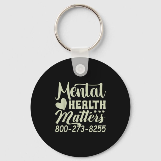 Llavero Retro Mental Health S 800-273-8255 Awareness  (Anverso)