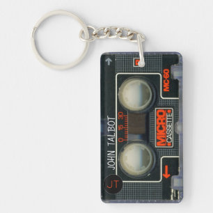 Llavero Retro Micro Audiotape Mixtape Cassette nombre K