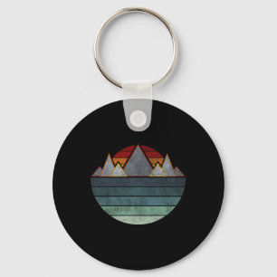 Llavero Retro Mountain Outdoors - Senderismo, Campamento,