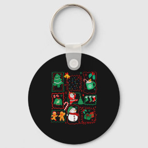 Llavero Retro Navidad Santa Claus Cacao Árbol de Navidad M