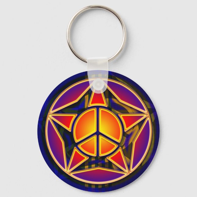 LLAVERO RETRO PEACE STAR (Anverso)