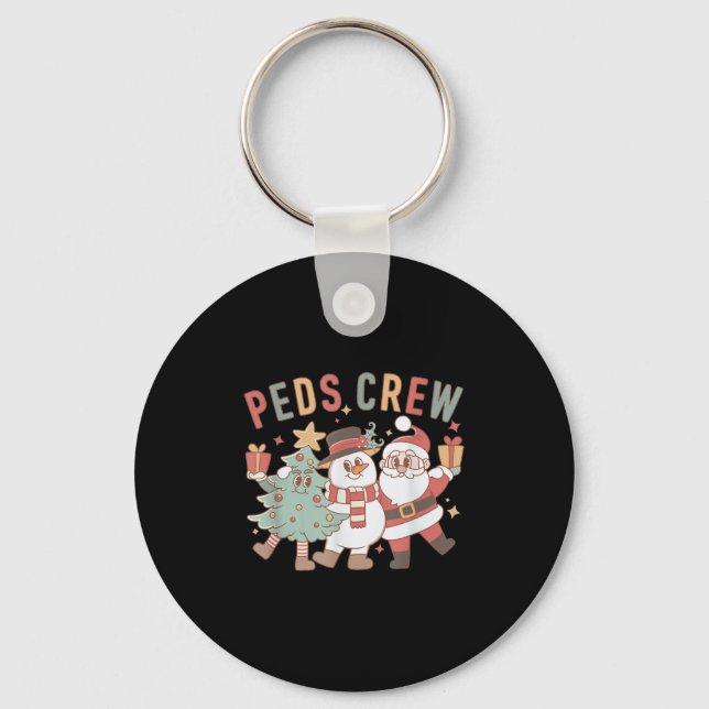 Llavero Retro Peds Crew Christmas Pediatric Nurse Nursing  (Anverso)