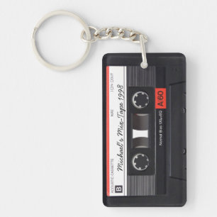 Llavero retro personalizado de la Mezcla-cinta