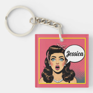 Llavero Retro Pinup_ Action Packed