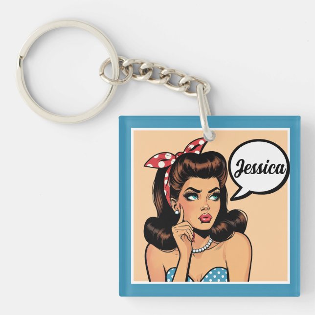 Llavero Retro Pinup_ My (Frente)