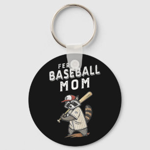 Llavero Retro Raccoon Feral Béisbol Mamá Trash Panda Sport