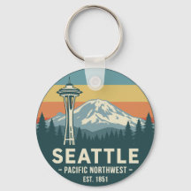 Retro Seattle Pacífico Noroeste Mt. Rainier