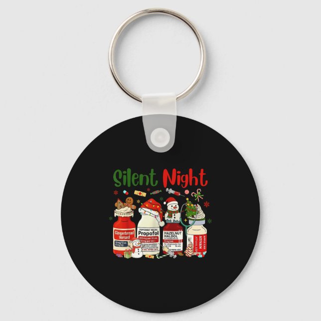Llavero Retro Silent Night Xmas Nurse Christmas Doctor Er  (Anverso)