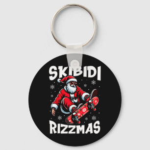 Llavero Retro Skibidi Rizzmas Divertido Santa Claus Patina