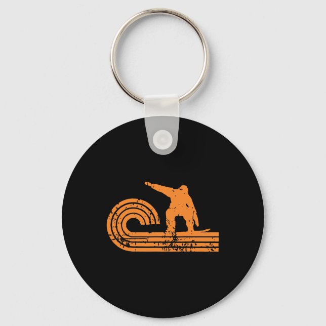 Llavero Retro Snowboarder (Anverso)