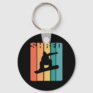 Llavero Retro Snowboarding Shirt Shred Snowboard Gift