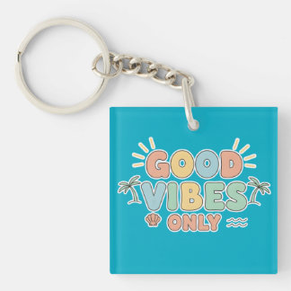 Llavero Retro Summer Beach Aesthetic Pastel Typography Art