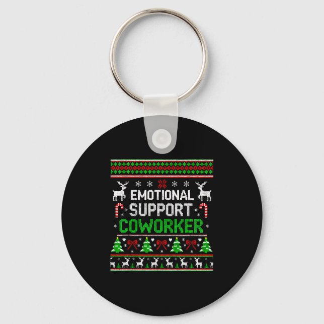 Llavero Retro Suprt Coworker Ugly Christmas Saying Quote  (Anverso)