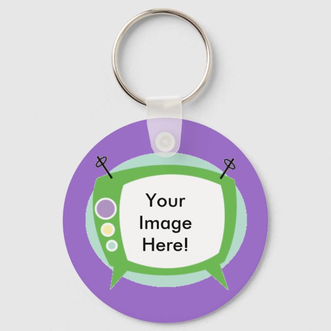 Llavero Retro Televisión ~ Añadir tu foto!! (Anverso)