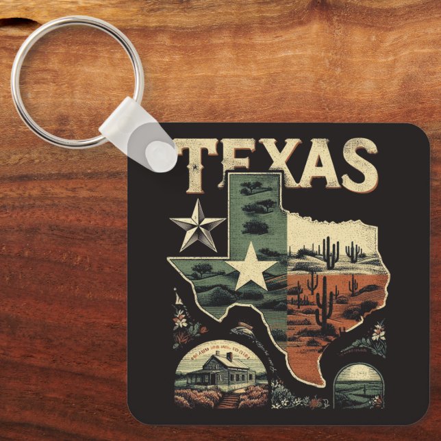 Llavero Retro Texas (Anverso)