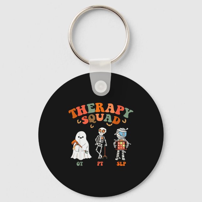 Llavero Retro Therapy Squad Slp Ot Pt Team Halloween Funny (Anverso)
