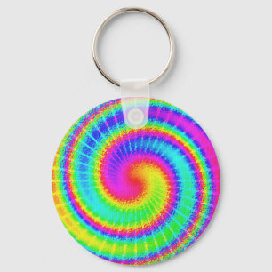 Llavero Retro Tie Dye Hippie Psicodélico