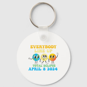 Llavero Retro Todos alinean Eclipse Solar Total 2024 E