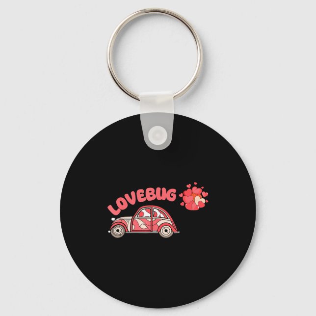 Llavero Retro Valentines Lovebug Heart Groovy Valentines M (Anverso)