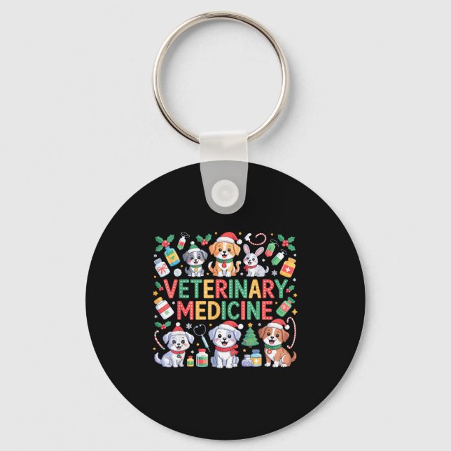 Llavero Retro Veterinary Medicine Vet Tech Cat Dog Lover C (Anverso)