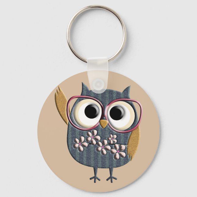 Llavero Retro Vintage Owl (Anverso)