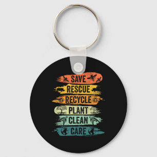 Llavero Retro Vintage Salvar abejas Rescate Animales Recic