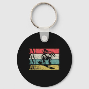 Llavero Retro Vintage Snowboard Mama Ski Snowboarding Silh